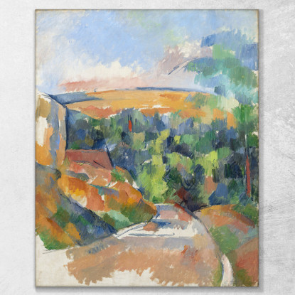 La Curva Della Strada Paul Cézanne pcz224 quadro stampato su tela