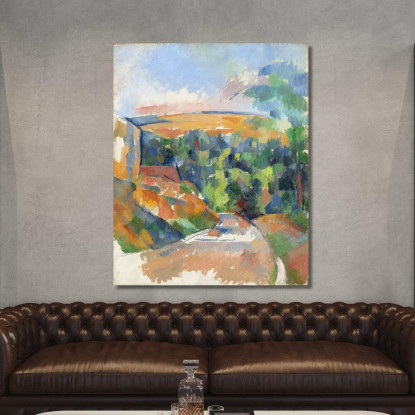 La Curva Della Strada Paul Cézanne pcz224 quadro stampato su tela