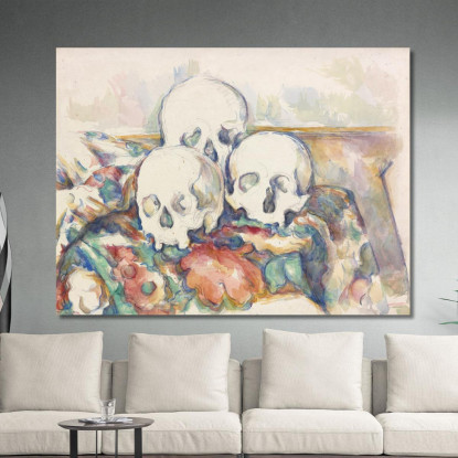 I Tre Teschi Paul Cézanne pcz234 quadro stampato su tela
