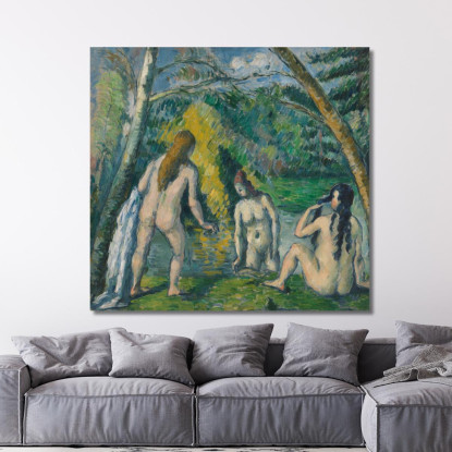Tre Bagnanti Paul Cézanne pcz237 quadro stampato su tela