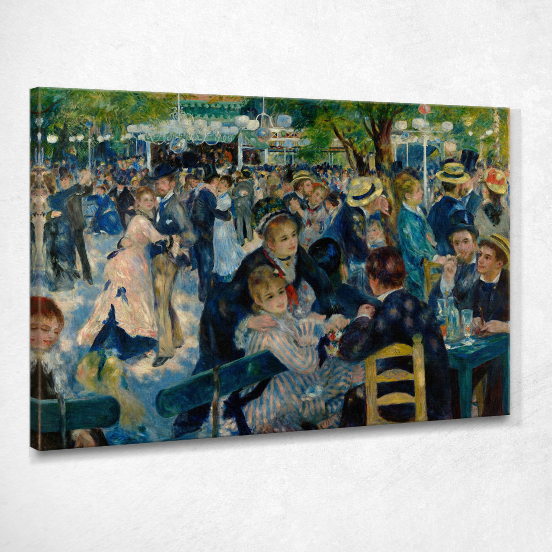 Ballo Al Moulin De La Galette Pierre-Auguste Renoir par8 quadro stampato su tela