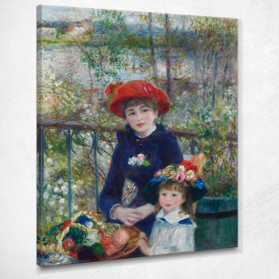 Sulla Terrazza Pierre-Auguste Renoir par19 quadro stampato su tela Sulla Terrazza Pierre-Auguste Renoir par19 quadro stampato su tela