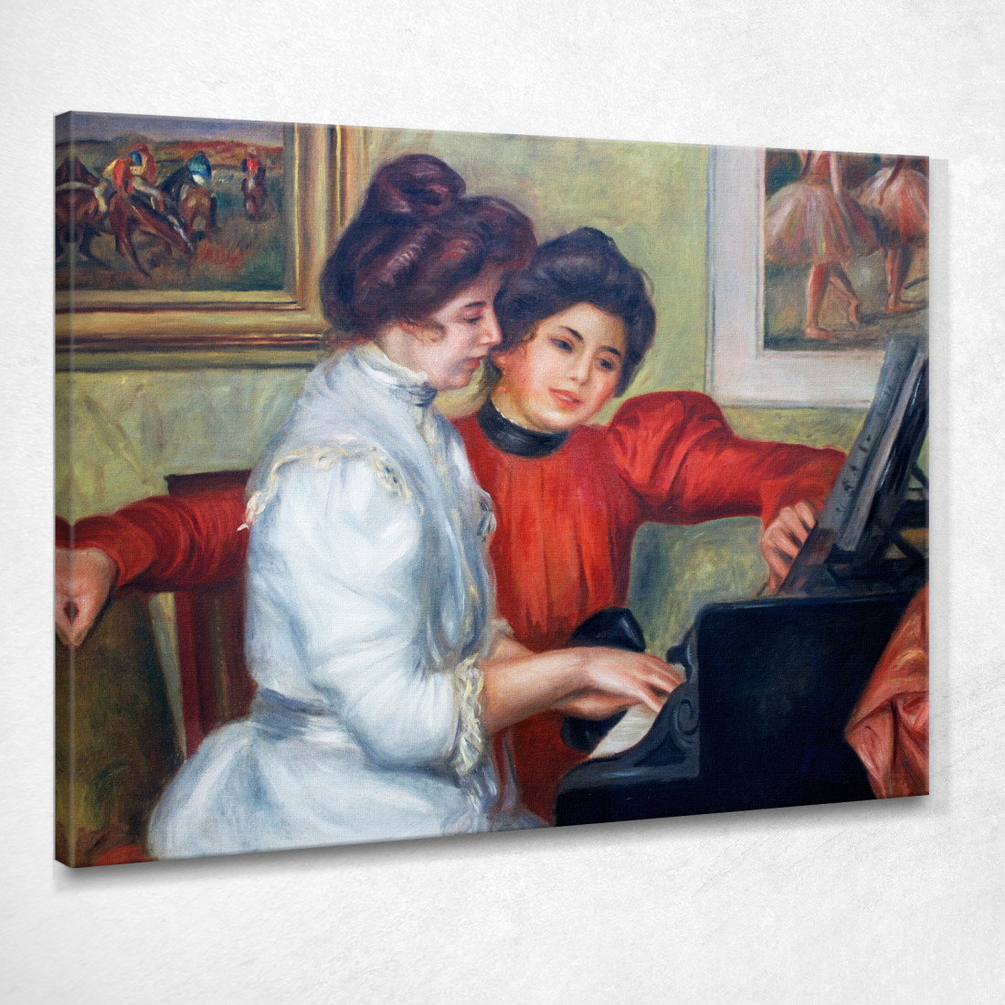 Yvonne E Christine Lerolle Al Pianoforte Pierre-Auguste Renoir par32 quadro stampato su tela Yvonne E Christine Lerolle Al Pianoforte Pierre-Auguste Renoir par32 quadro stampato su tela