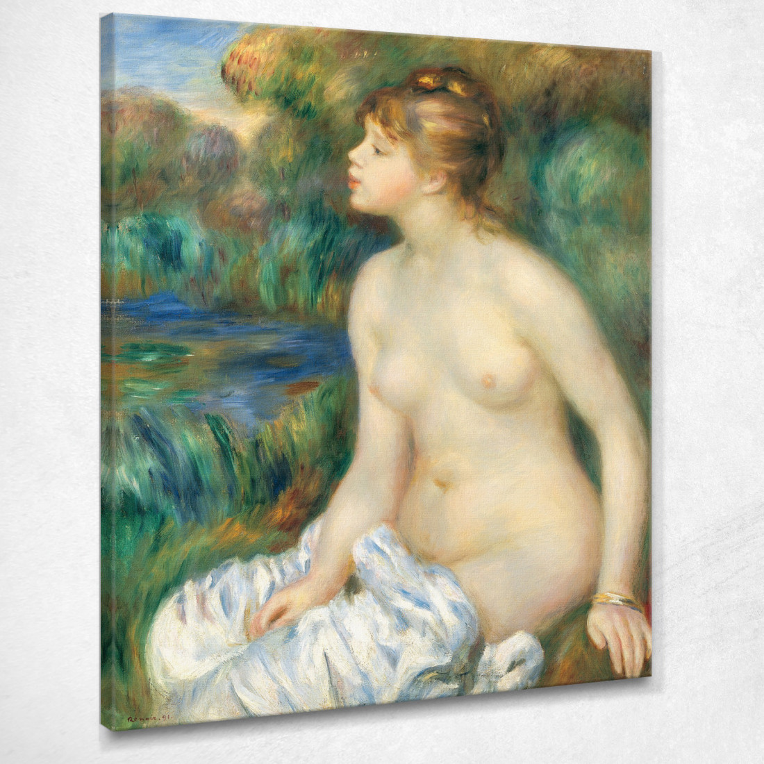 Bagnante 1891 Pierre-Auguste Renoir par38 quadro stampato su tela Bagnante 1891 Pierre-Auguste Renoir par38 quadro stampato su tela