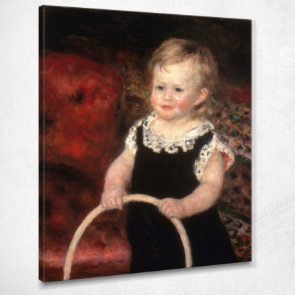 Bambino Con Cerchio 1875 Pierre-Auguste Renoir par45 quadro stampato su tela