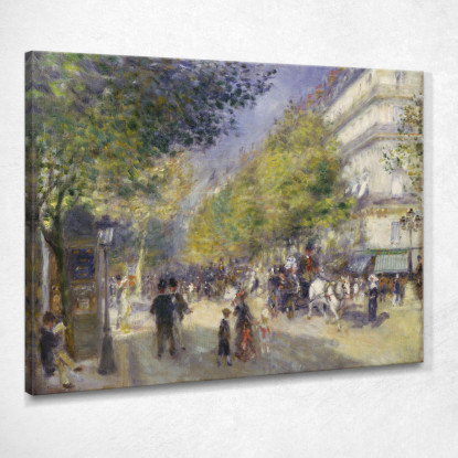 I Grandi Boulevard Pierre-Auguste Renoir par62 quadro stampato su tela