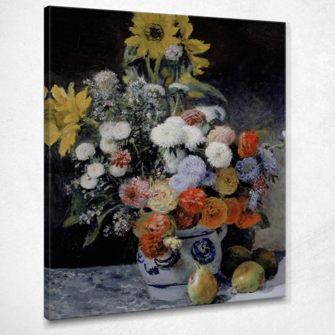 Fiori Misti In Vaso Di Terracotta 1869 Pierre-Auguste Renoir par69 quadro stampato su tela Fiori Misti In Vaso Di Terracotta 1869 Pierre-Auguste Renoir par69 quadro stampato su tela