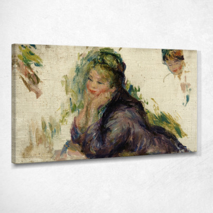 Donna Appoggiata Sui Gomiti Pierre-Auguste Renoir par82 quadro stampato su tela