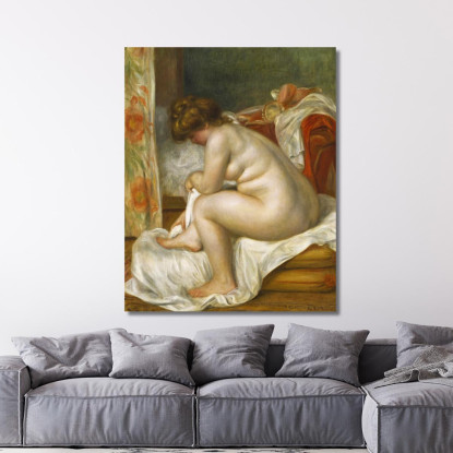 Donna Dopo Il Bagno Pierre-Auguste Renoir par84 quadro stampato su tela