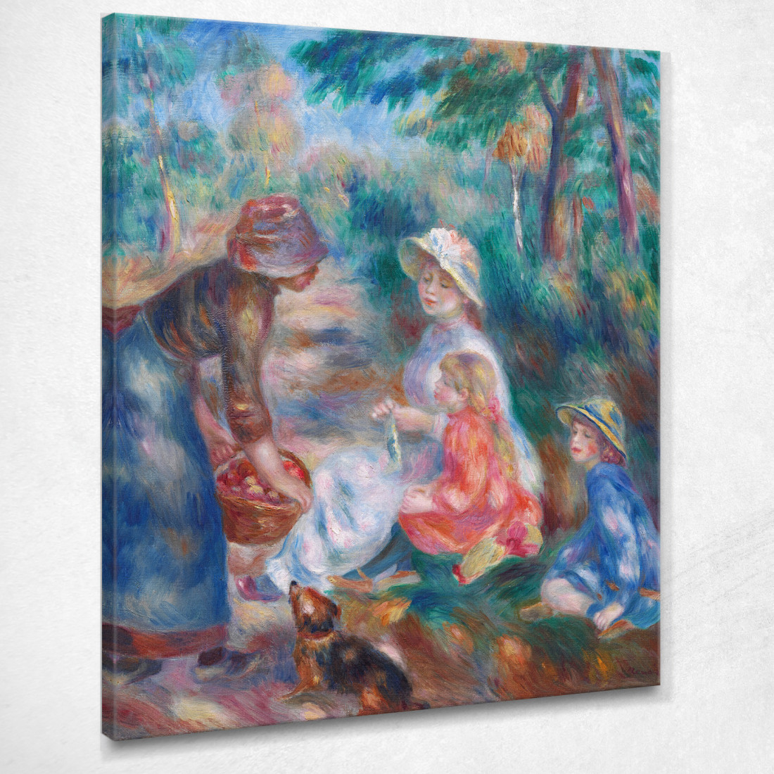 Il Venditore Di Mele Pierre-Auguste Renoir par85 quadro stampato su tela Il Venditore Di Mele Pierre-Auguste Renoir par85 quadro stampato su tela