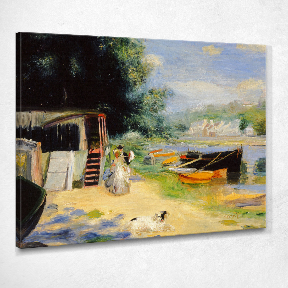 Vista Di Bougival Pierre-Auguste Renoir par86 quadro stampato su tela Vista Di Bougival Pierre-Auguste Renoir par86 quadro stampato su tela