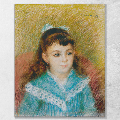 Ritratto Di Giovane Ragazza Elisabeth Maître 1879 Pierre-Auguste Renoir par89 quadro stampato su tela
