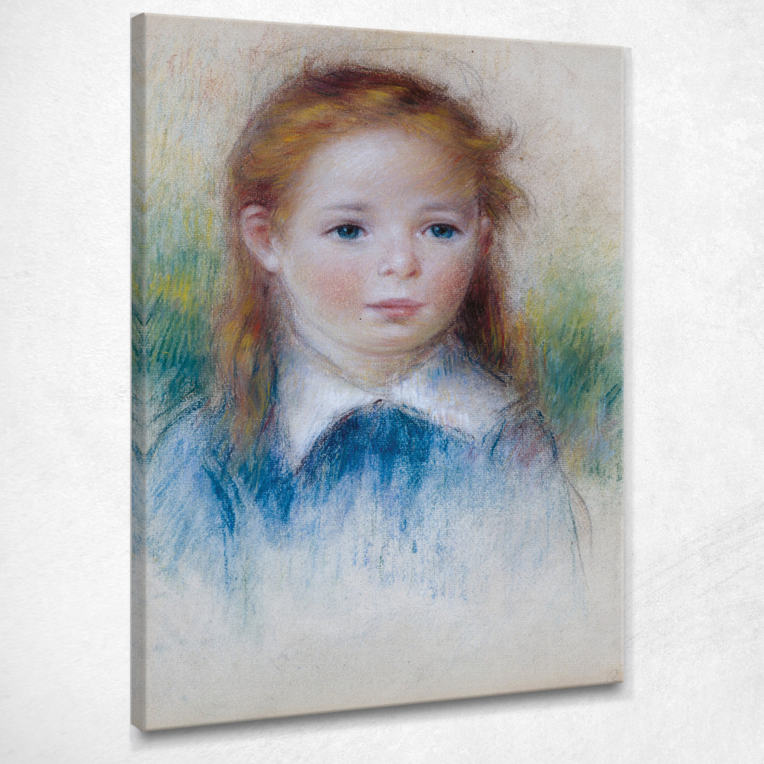 Ritratto Di Ragazza 1880 Pierre-Auguste Renoir par102 quadro stampato su tela Ritratto Di Ragazza 1880 Pierre-Auguste Renoir par102 quadro stampato su tela