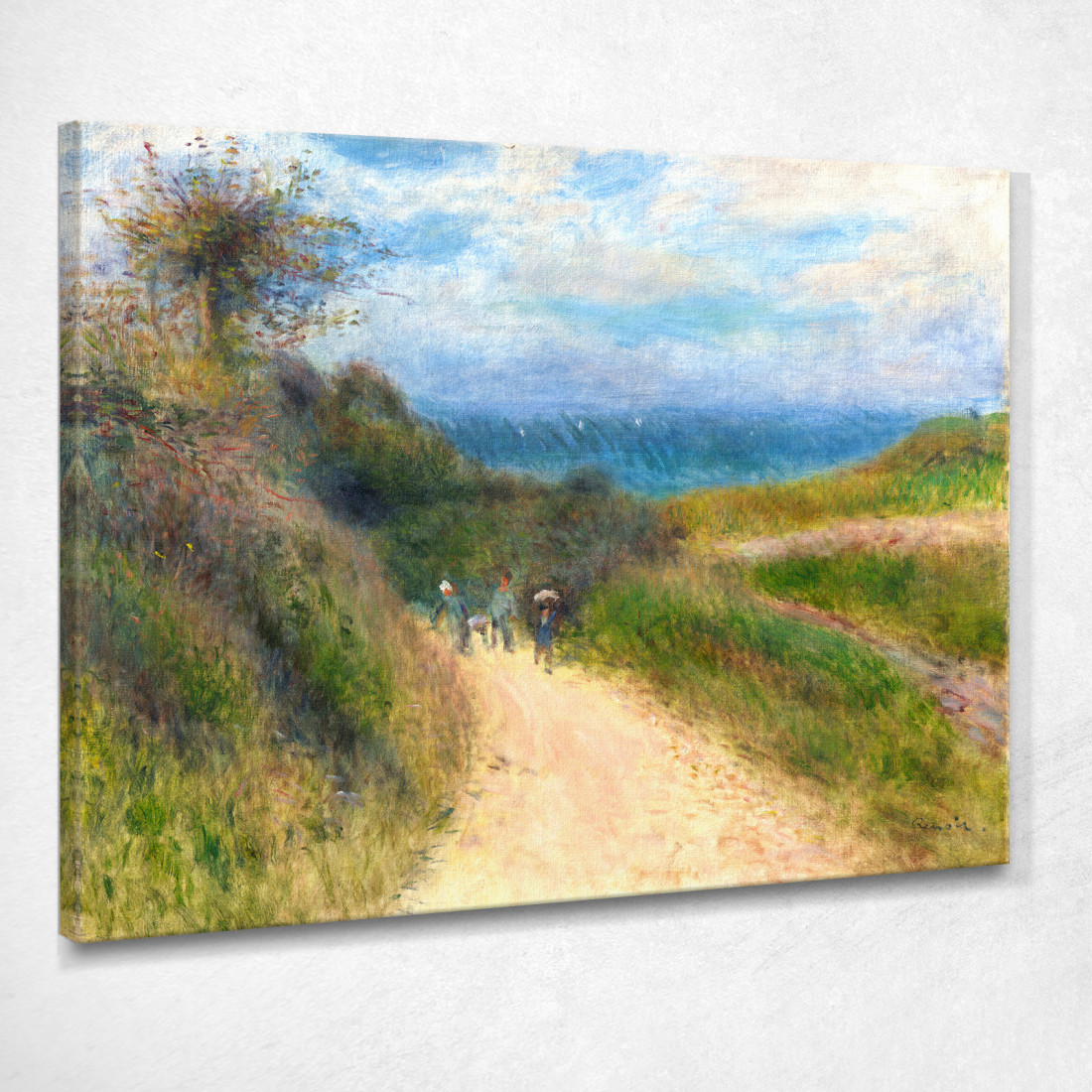 Strada Per Berneval 1880 Pierre-Auguste Renoir par103 quadro stampato su tela Strada Per Berneval 1880 Pierre-Auguste Renoir par103 quadro stampato su tela