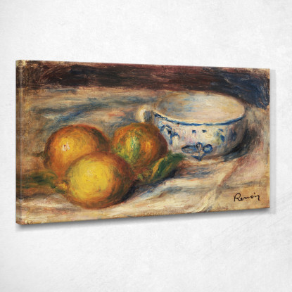 Natura Morta Con Limoni E Tazza 1910 Pierre-Auguste Renoir par104 quadro stampato su tela