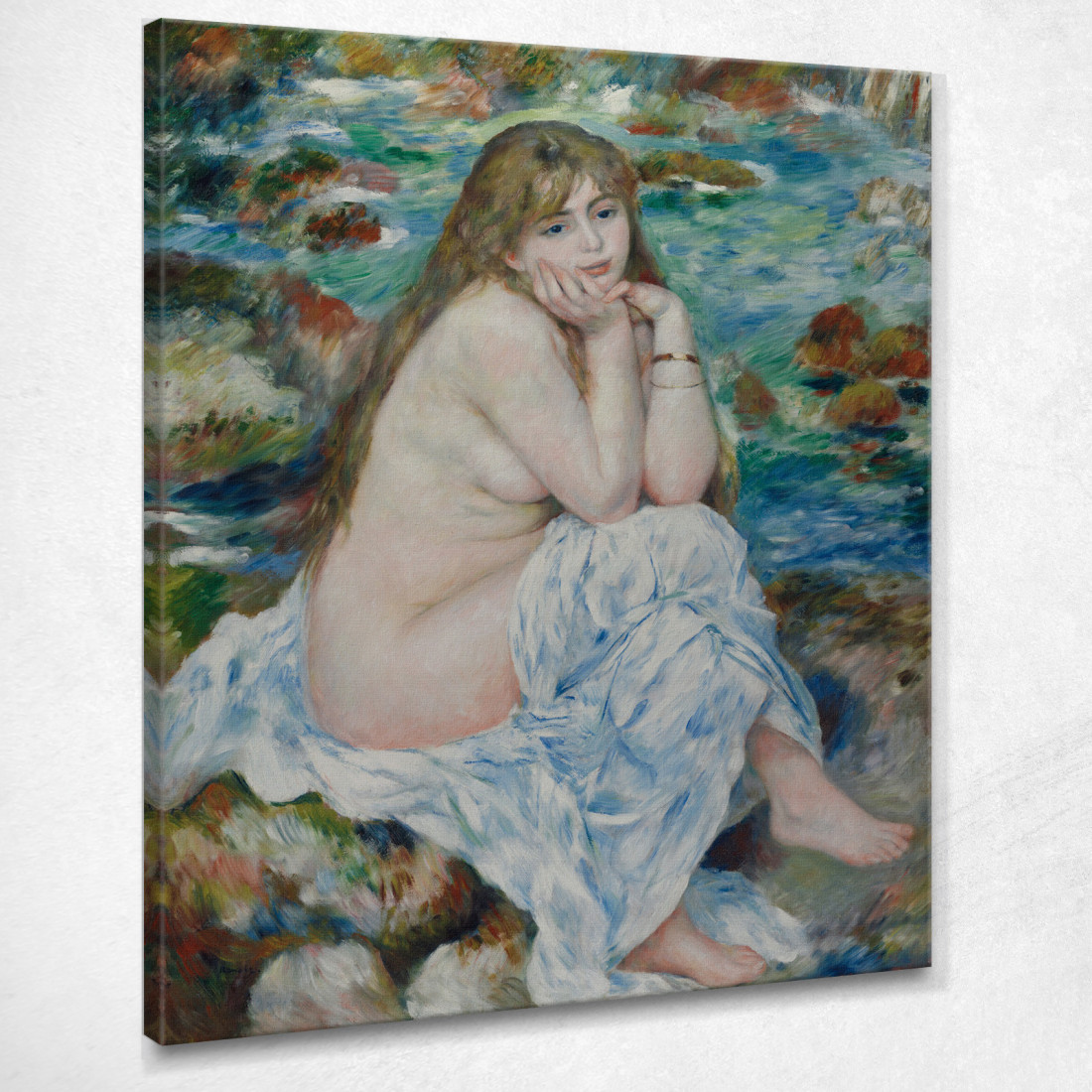 Bagnante Seduta Pierre-Auguste Renoir par109 quadro stampato su tela