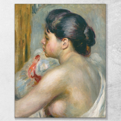 Donna Dai Capelli Scuri Pierre-Auguste Renoir par115 quadro stampato su tela