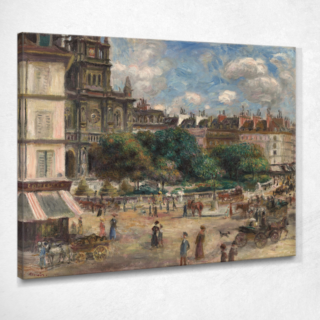 Piazza Della Santa Trinità A Parigi Pierre-Auguste Renoir par123 quadro stampato su tela Piazza Della Santa Trinità A Parigi Pierre-Auguste Renoir par123 quadro stampato su tela