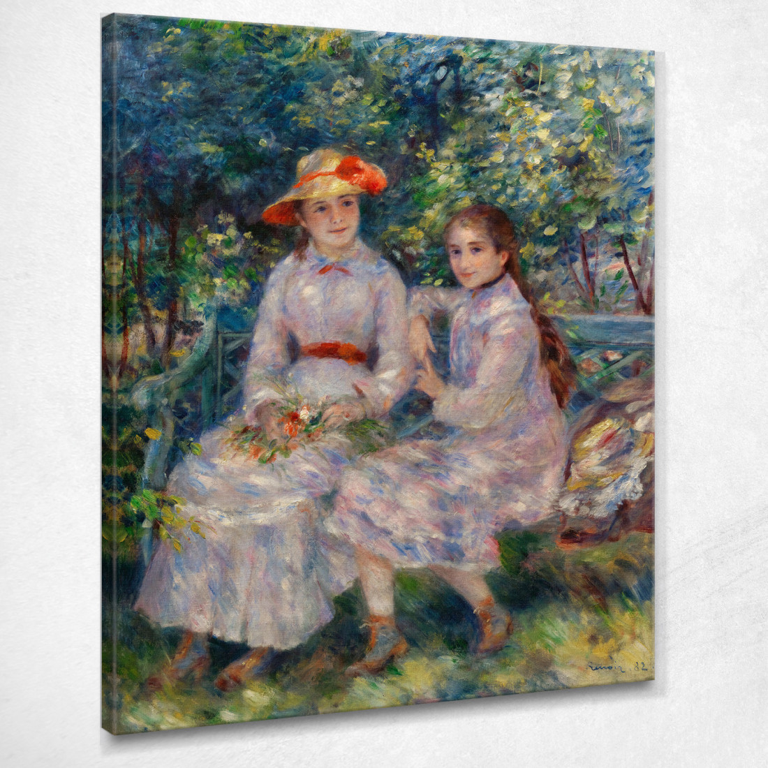 Le Figlie Di Durand-Ruel Pierre-Auguste Renoir par126 quadro stampato su tela