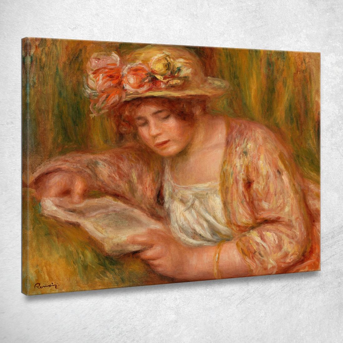 Andrée Con Il Cappello Che Legge Andrée Con Il Cappello Che Legge Pierre-Auguste Renoir par140 quadro stampato su tela Andrée Con Il Cappello Che Legge Andrée Con Il Cappello Che Legge Pierre-Auguste Renoir par140 quadro stampato su tela