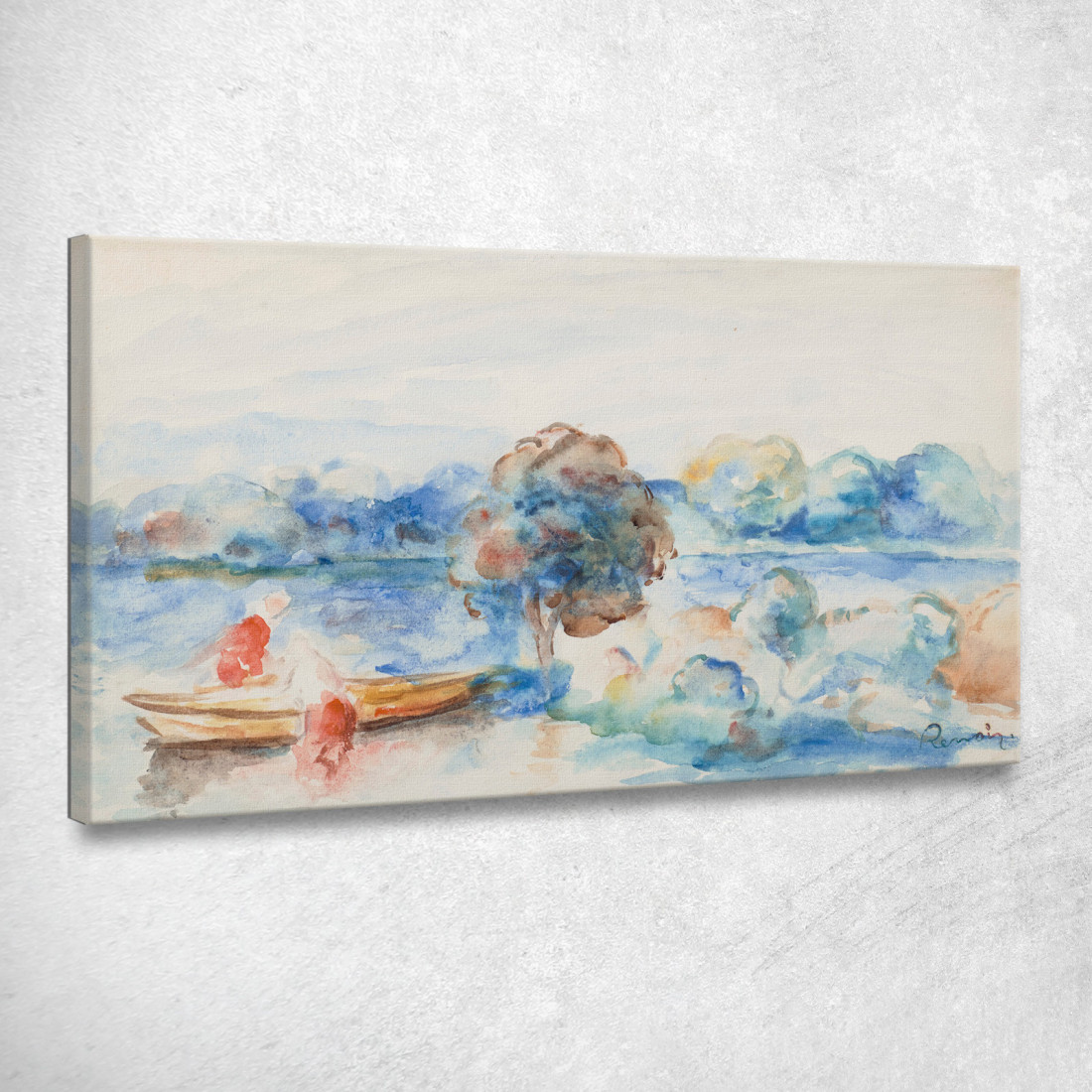 In Riva Al Mare Pierre-Auguste Renoir par149 quadro stampato su tela In Riva Al Mare Pierre-Auguste Renoir par149 quadro stampato su tela