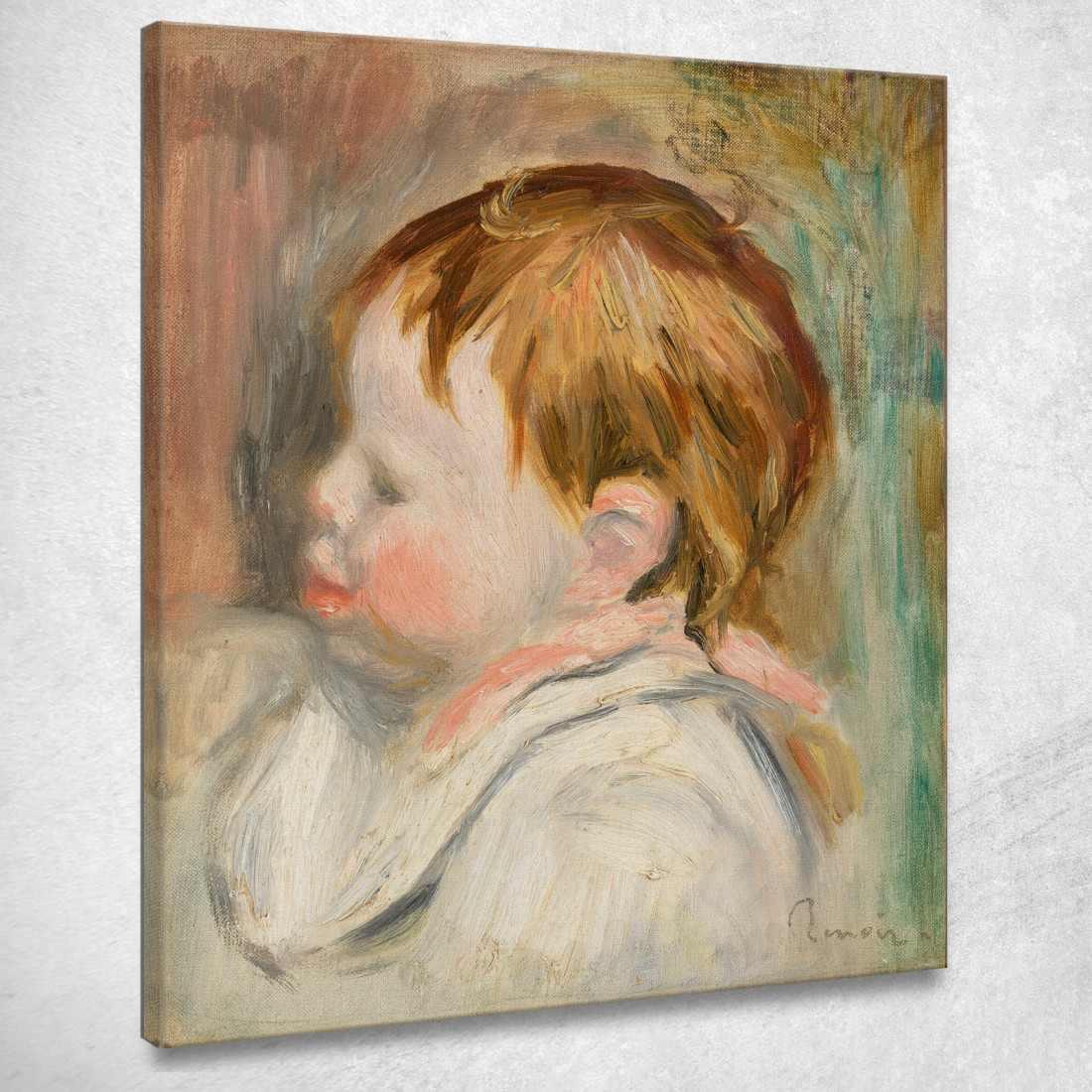 Profilo Della Testa Del Bambino A Sinistra Pierre-Auguste Renoir par152 quadro stampato su tela Profilo Della Testa Del Bambino A Sinistra Pierre-Auguste Renoir par152 quadro stampato su tela