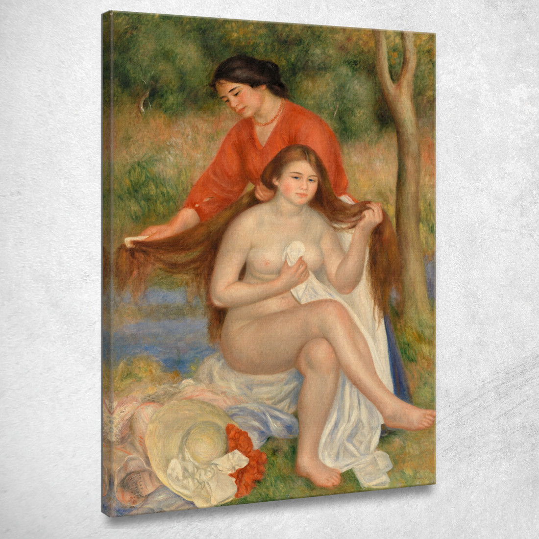 La Toilette Del Bagnante Pierre-Auguste Renoir par157 quadro stampato su tela La Toilette Del Bagnante Pierre-Auguste Renoir par157 quadro stampato su tela