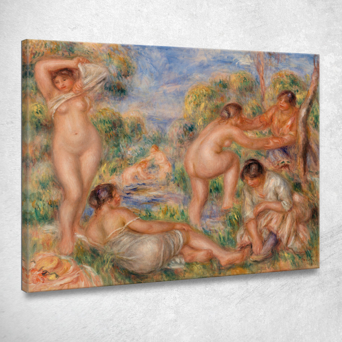Gruppo Di Balneazione Pierre-Auguste Renoir par162 quadro stampato su tela Gruppo Di Balneazione Pierre-Auguste Renoir par162 quadro stampato su tela