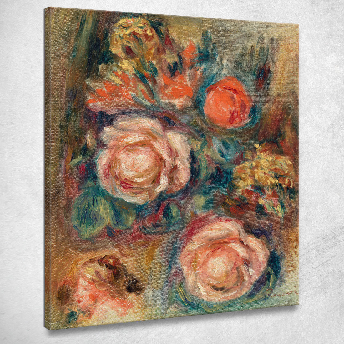 Mazzo Di Rose Pierre-Auguste Renoir par170 quadro stampato su tela Mazzo Di Rose Pierre-Auguste Renoir par170 quadro stampato su tela
