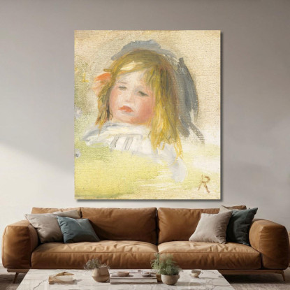 Bambino Con Capelli Biondi Pierre-Auguste Renoir par180 quadro stampato su tela