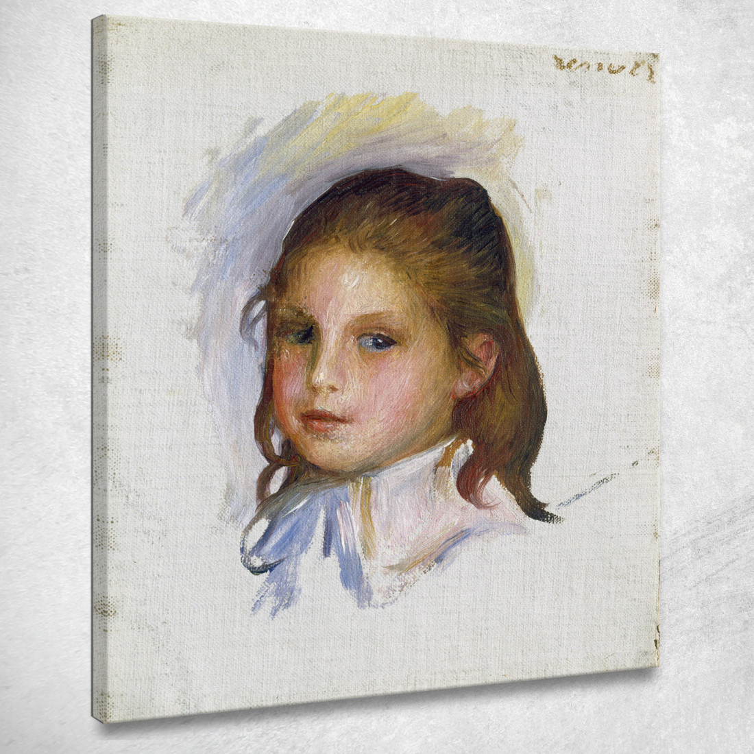 Bambino Con Capelli Castani Pierre-Auguste Renoir par181 quadro stampato su tela Bambino Con Capelli Castani Pierre-Auguste Renoir par181 quadro stampato su tela