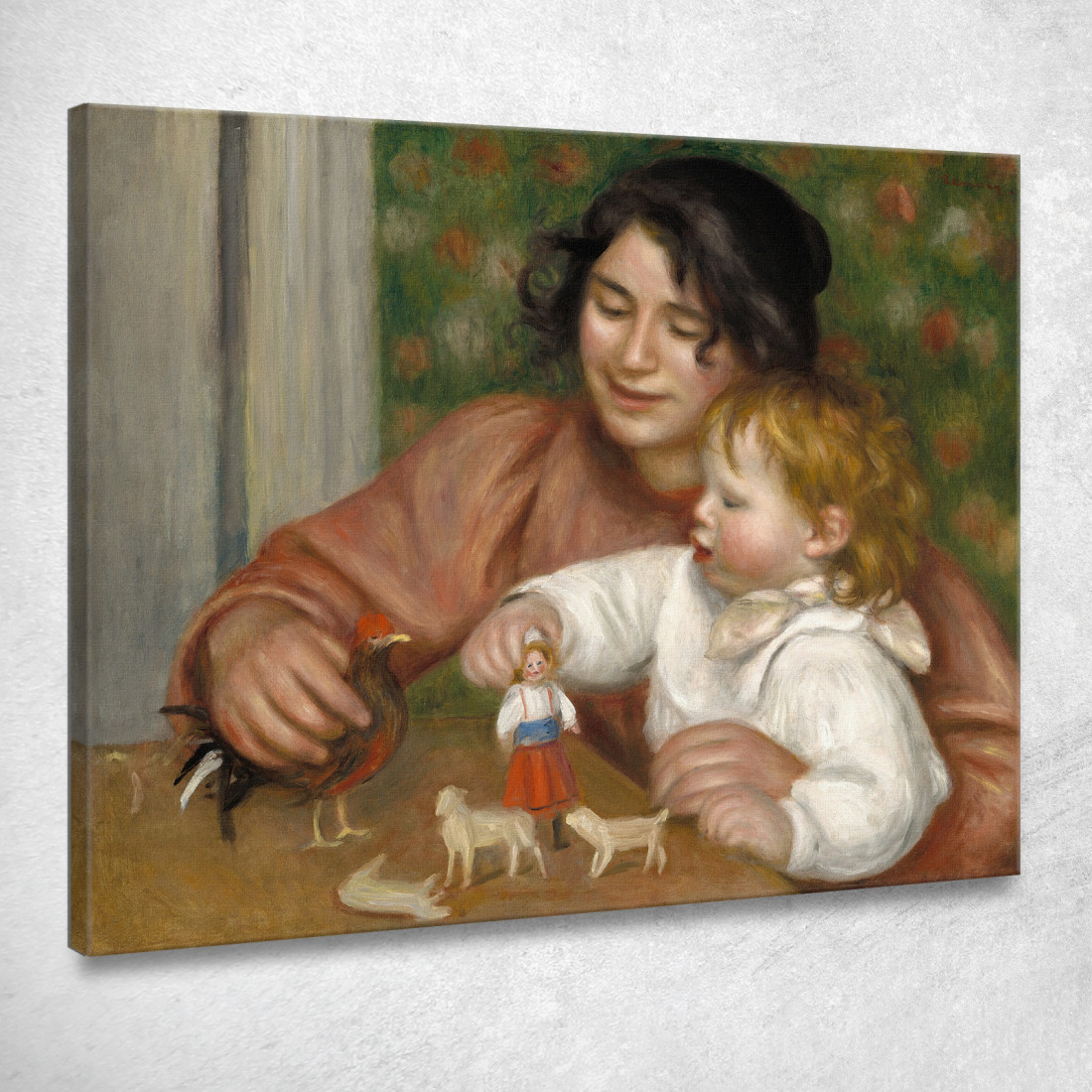 Bambino Con Giocattoli Gabrielle E Il Figlio Dell'Artista Jean Pierre-Auguste Renoir par182 quadro stampato su tela