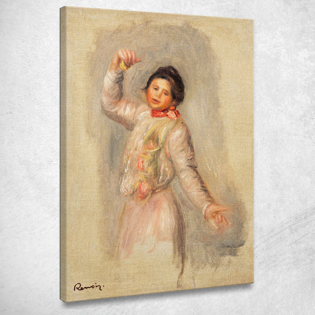 Ballerina Di Nacchere Pierre-Auguste Renoir par195 quadro stampato su tela Ballerina Di Nacchere Pierre-Auguste Renoir par195 quadro stampato su tela