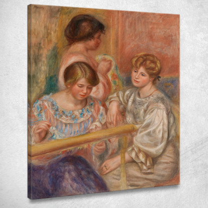 Ricamatrici Pierre-Auguste Renoir par202 quadro stampato su tela