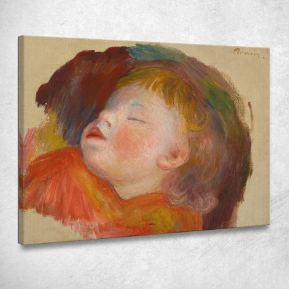 Bambino Addormentato Pierre-Auguste Renoir par203 quadro stampato su tela