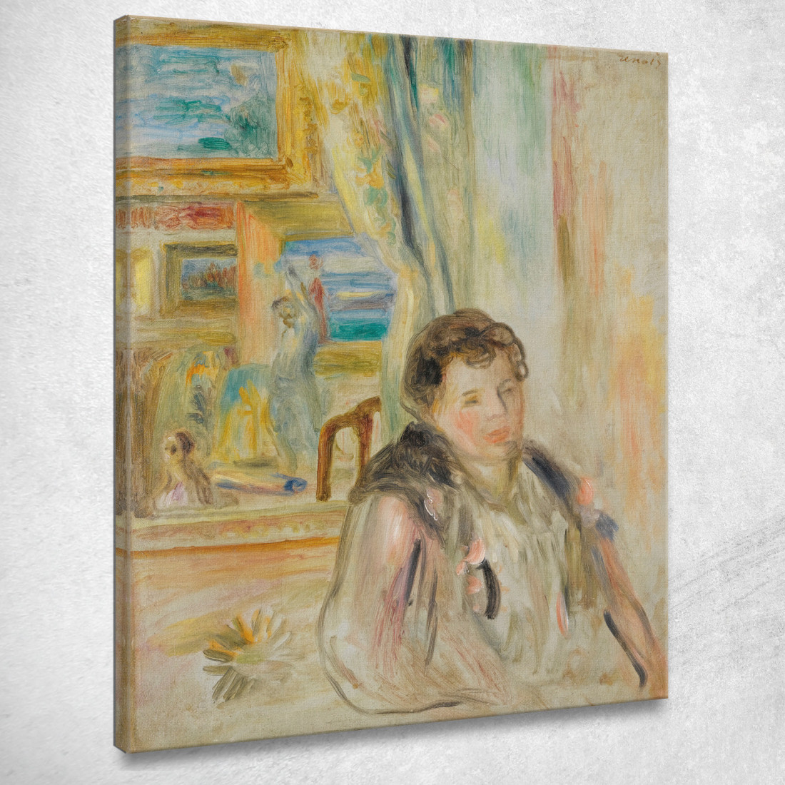 Donna In Un Interno Pierre-Auguste Renoir par213 quadro stampato su tela