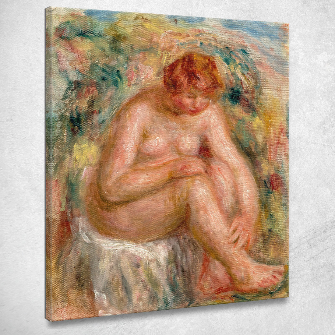 Donna Nuda Seduta Vista Di Tre Quarti Pierre-Auguste Renoir par220 quadro stampato su tela Donna Nuda Seduta Vista Di Tre Quarti Pierre-Auguste Renoir par220 quadro stampato su tela