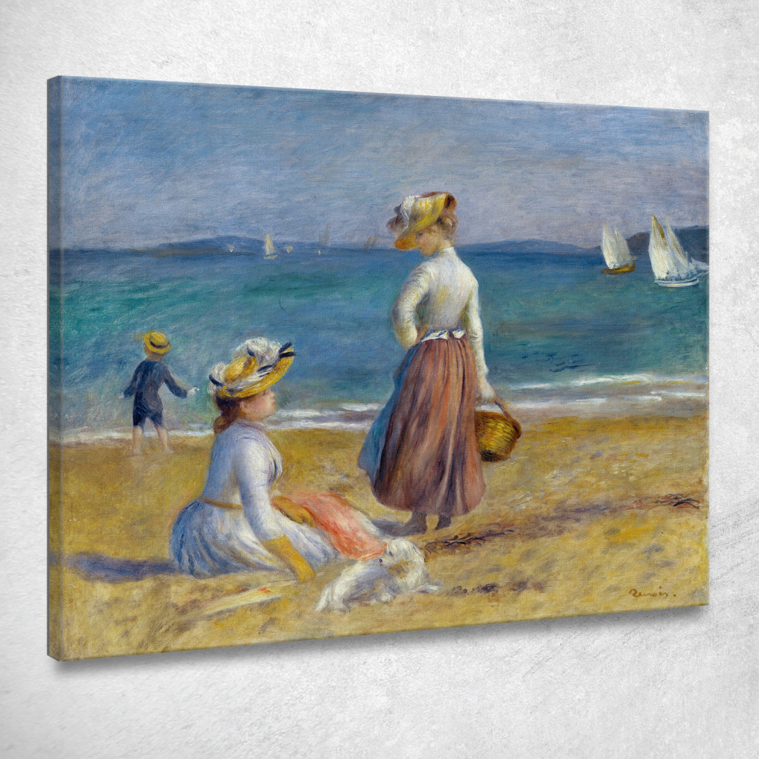 Figure Sulla Spiaggia Pierre-Auguste Renoir par225 quadro stampato su tela Figure Sulla Spiaggia Pierre-Auguste Renoir par225 quadro stampato su tela