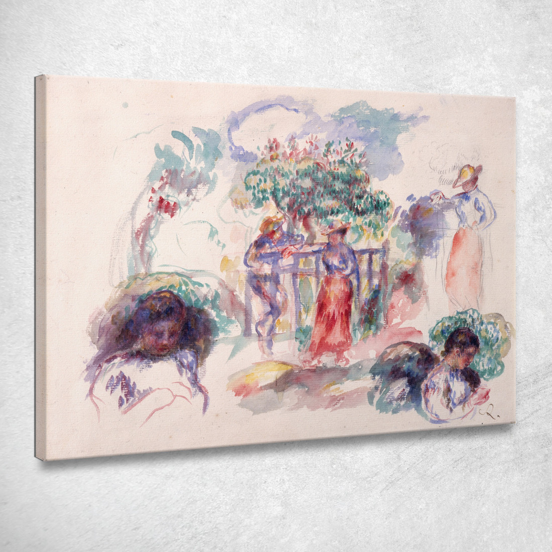 Figure Sotto Un Albero Pierre-Auguste Renoir par226 quadro stampato su tela Figure Sotto Un Albero Pierre-Auguste Renoir par226 quadro stampato su tela