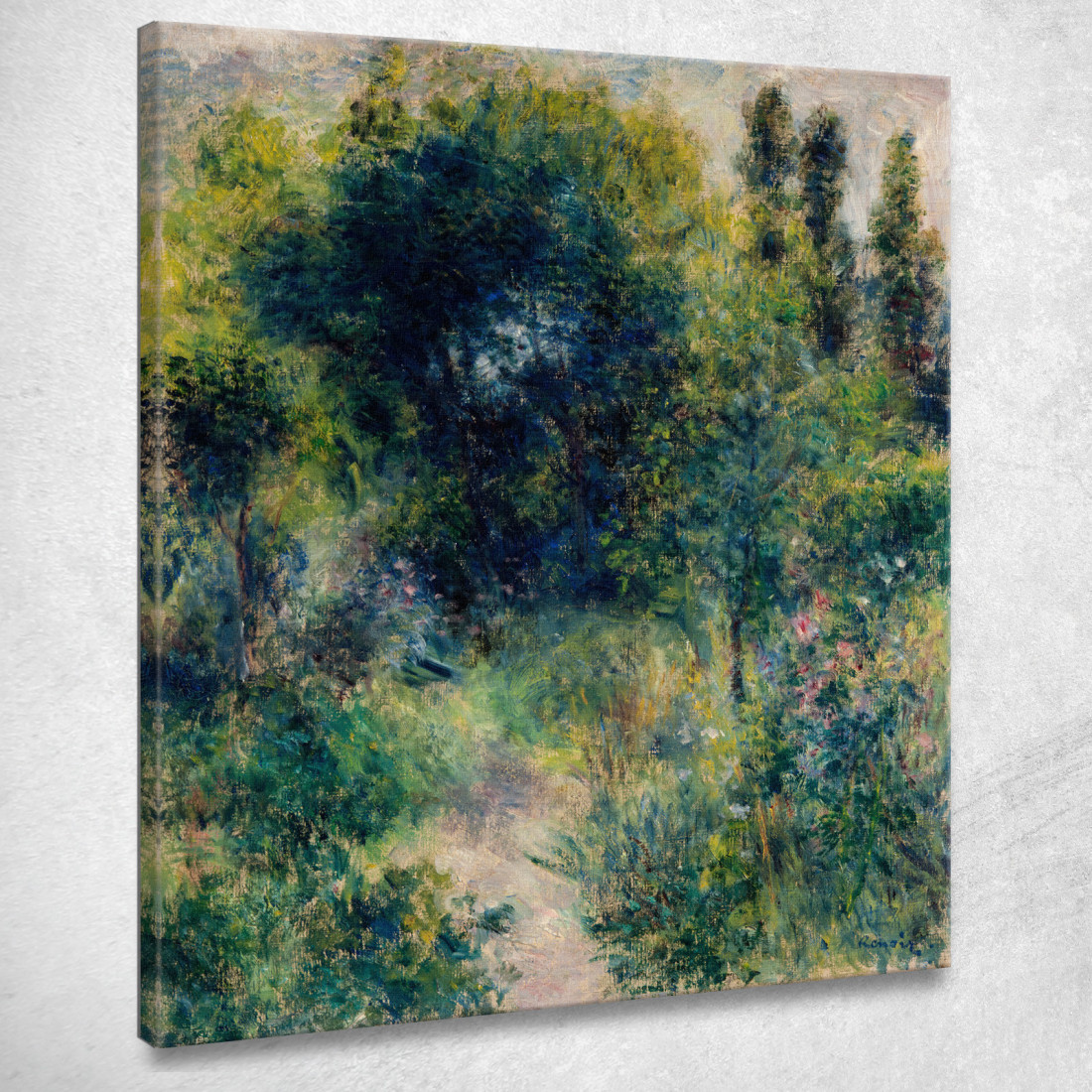 Giardino Pierre-Auguste Renoir par235 quadro stampato su tela Giardino Pierre-Auguste Renoir par235 quadro stampato su tela