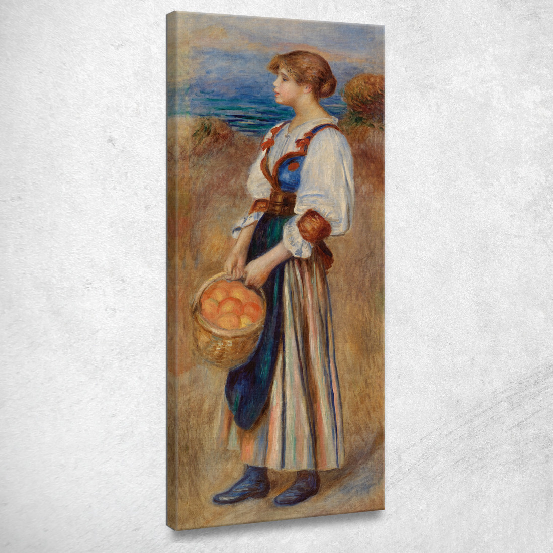 Ragazza Con Cesto Di Arance Pierre-Auguste Renoir par246 quadro stampato su tela Ragazza Con Cesto Di Arance Pierre-Auguste Renoir par246 quadro stampato su tela