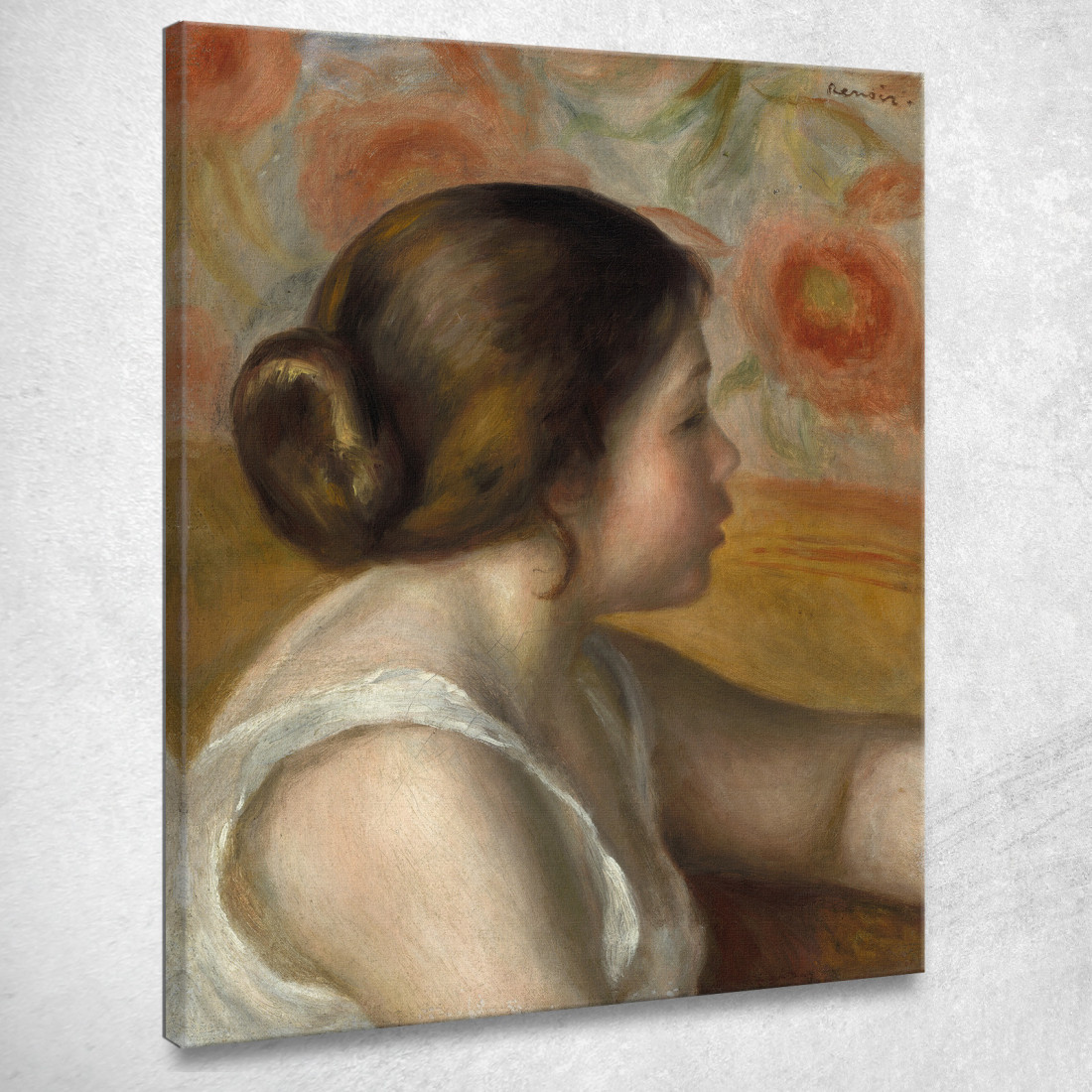 Testa Di Giovane Ragazza Pierre-Auguste Renoir par254 quadro stampato su tela Testa Di Giovane Ragazza Pierre-Auguste Renoir par254 quadro stampato su tela