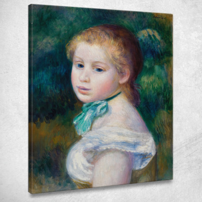 Testa Di Giovane Ragazza Pierre-Auguste Renoir par255 quadro stampato su tela