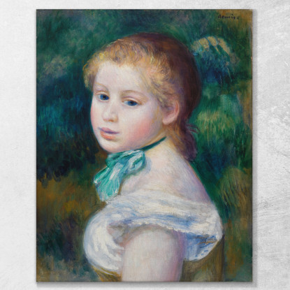 Testa Di Giovane Ragazza Pierre-Auguste Renoir par255 quadro stampato su tela