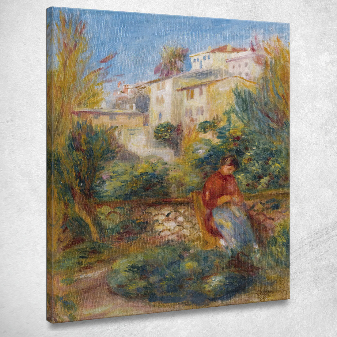 La Terrazza A Cagnes Pierre-Auguste Renoir par284 quadro stampato su tela La Terrazza A Cagnes Pierre-Auguste Renoir par284 quadro stampato su tela