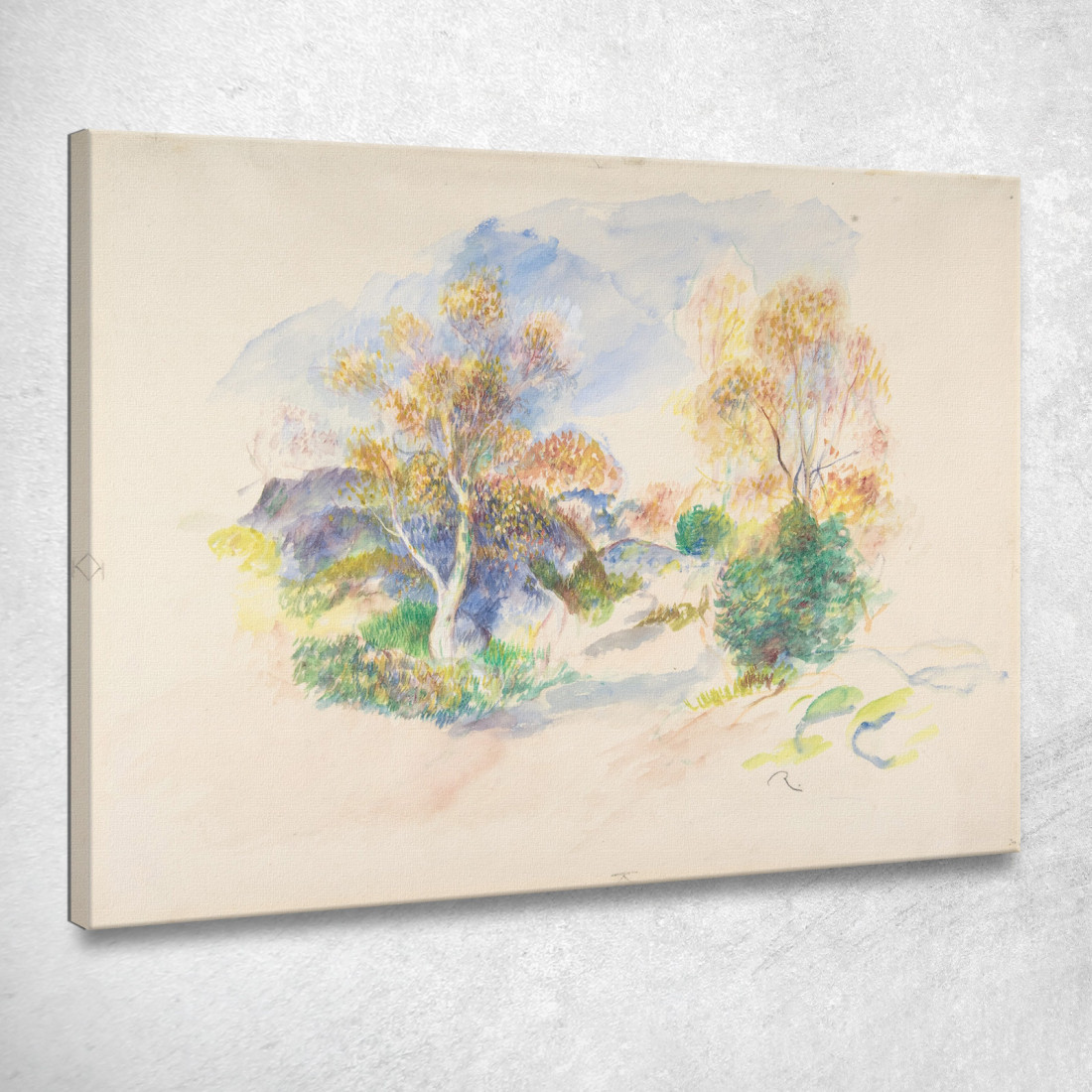Paesaggio Con Sentiero Tra Gli Alberi Pierre-Auguste Renoir par297 quadro stampato su tela Paesaggio Con Sentiero Tra Gli Alberi Pierre-Auguste Renoir par297 quadro stampato su tela