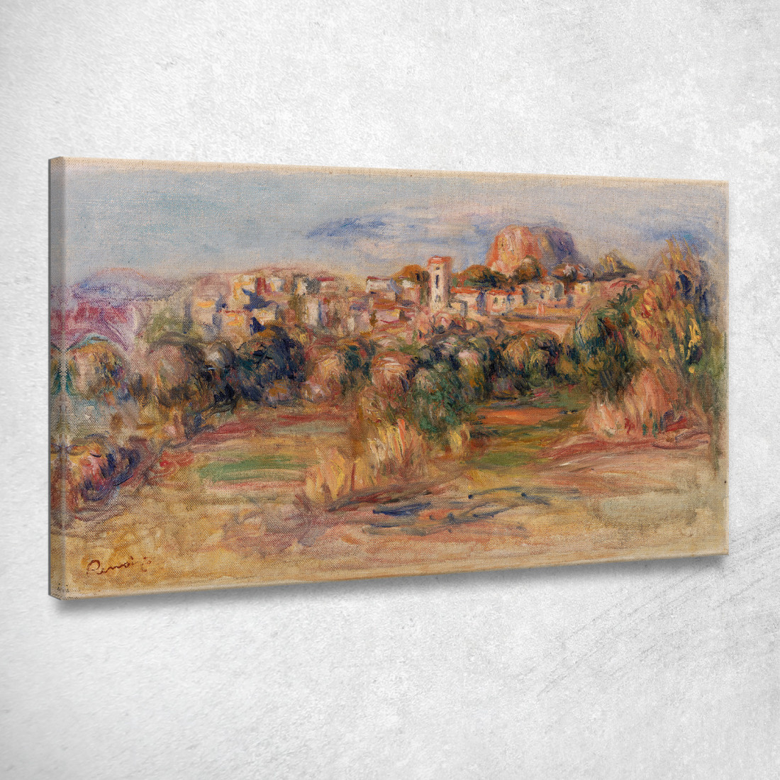 Paesaggio La Gaude Paesaggio La Gaude Pierre-Auguste Renoir par302 quadro stampato su tela