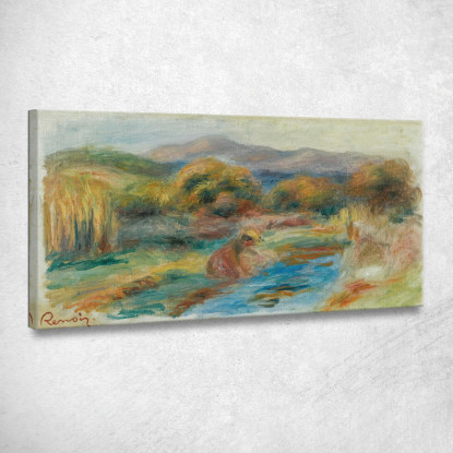 Lavatrice In Un Paesaggio Pierre-Auguste Renoir par306 quadro stampato su tela