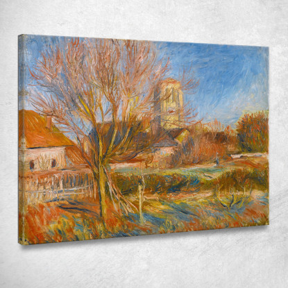 La Chiesa Di Essoyes Pierre-Auguste Renoir par332 quadro stampato su tela