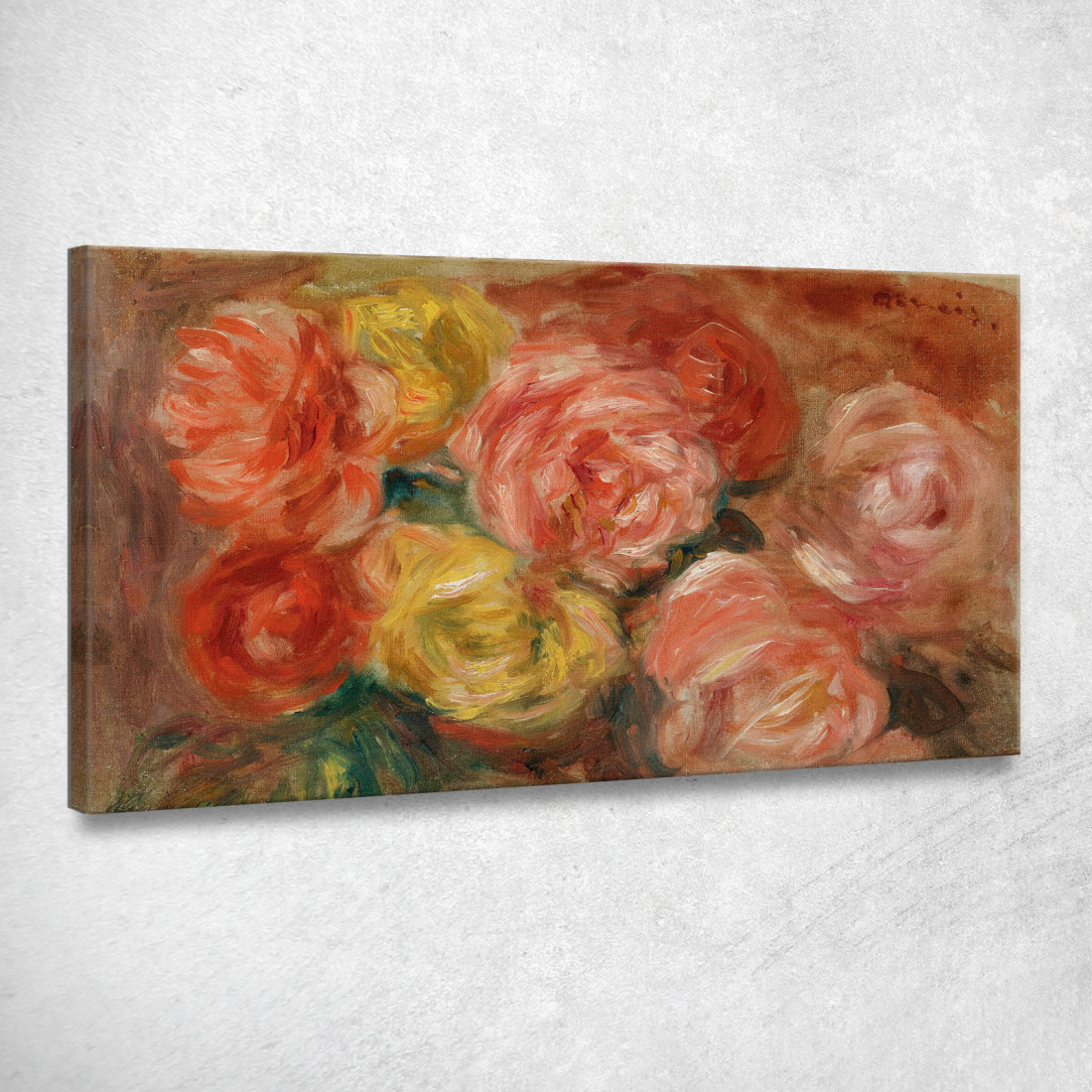 Natura Morta Con Rose Pierre-Auguste Renoir par354 quadro stampato su tela Natura Morta Con Rose Pierre-Auguste Renoir par354 quadro stampato su tela